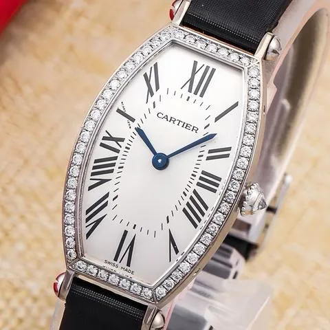 Cartier Tonneau WE400131 39mm White gold Silver