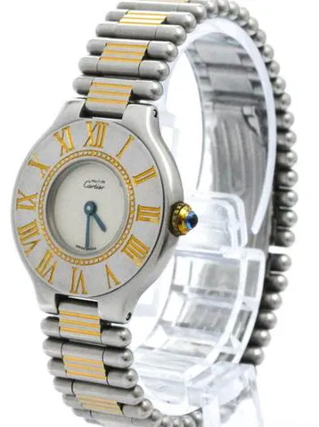 Cartier 21 Must de Cartier 28mm Yellow gold and Stainless steel Silver 1