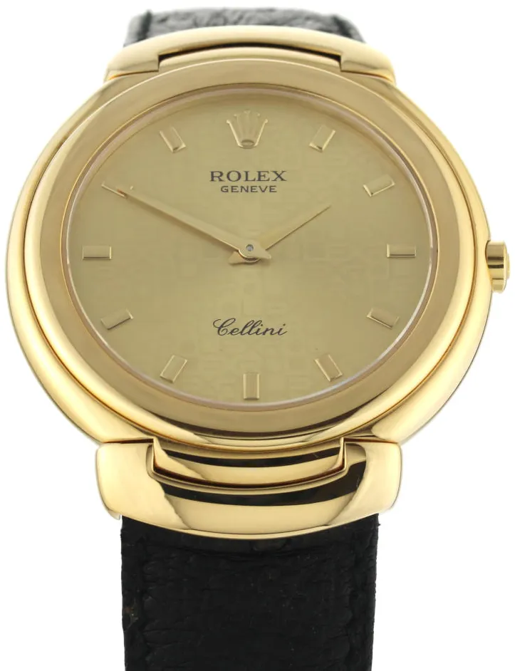 Rolex Cellini 6623 37mm Yellow gold Silver