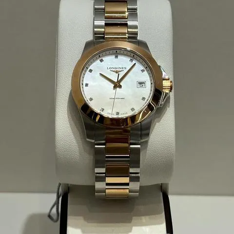 Longines Conquest L3.377.3.88.7 34mm Stainless steel White Mother of Pearl