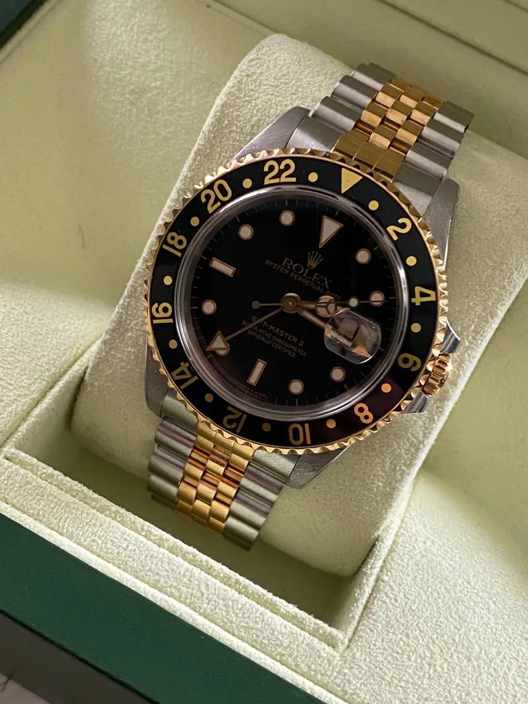 Rolex GMT-Master II 16713 40mm Yellow gold and Stainless steel Tiger's eye