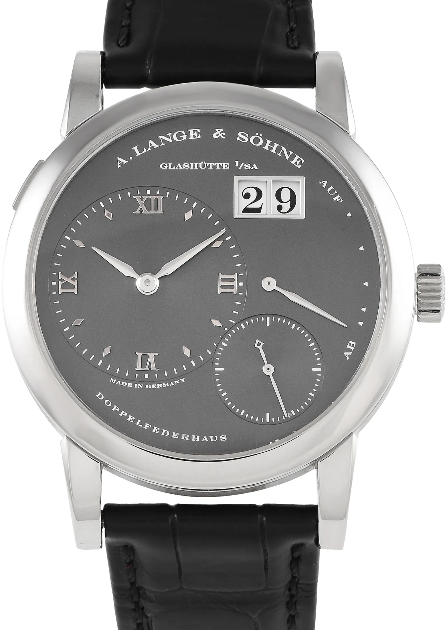 A. Lange & Söhne Lange 1 101.030 38.5mm White gold and 18k white gold Gray