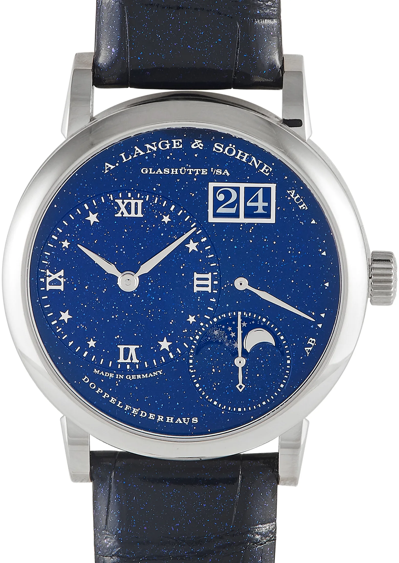 A. Lange & Söhne Lange 1 182.086 37mm White gold and 18k white gold Blue