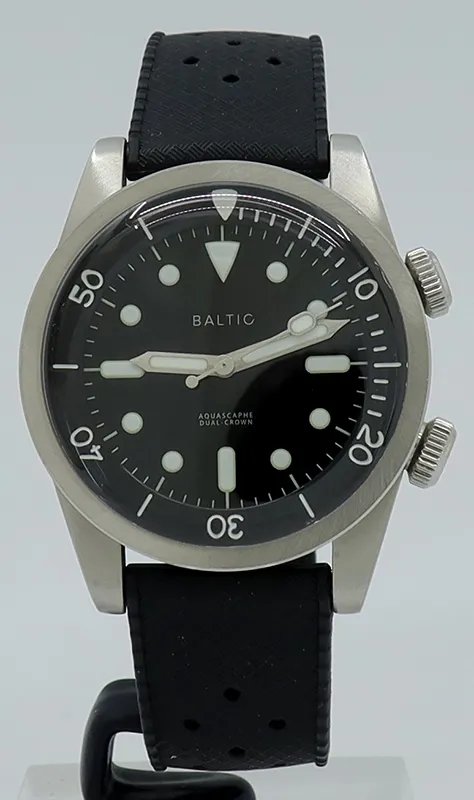 Baltic Aquascaphe Dual Crown 39mm Stainless steel Black