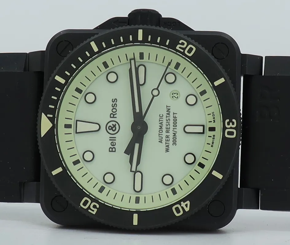 Bell & Ross Instruments BR0392-D-C5-CE/SRB 42mm Ceramic Green 3