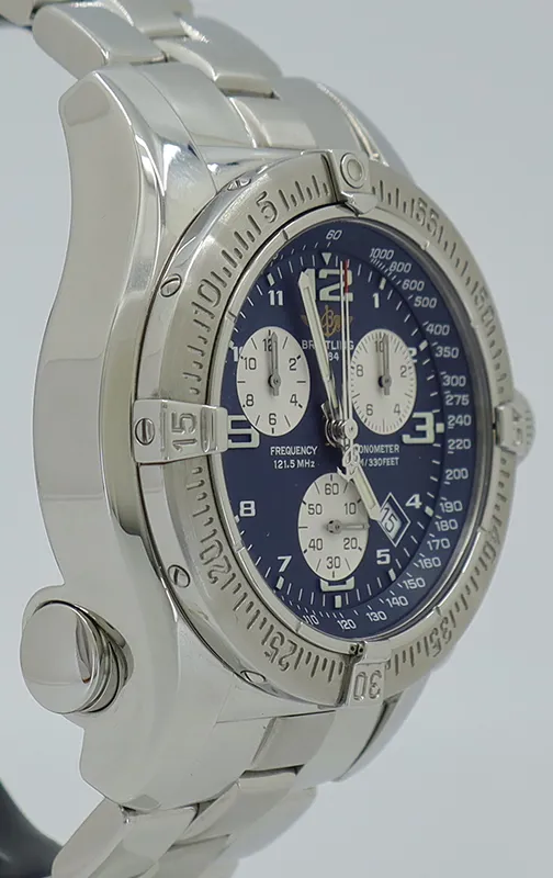 Breitling Emergengy Mission Chronograph A73321 45mm Stainless steel Blue 2