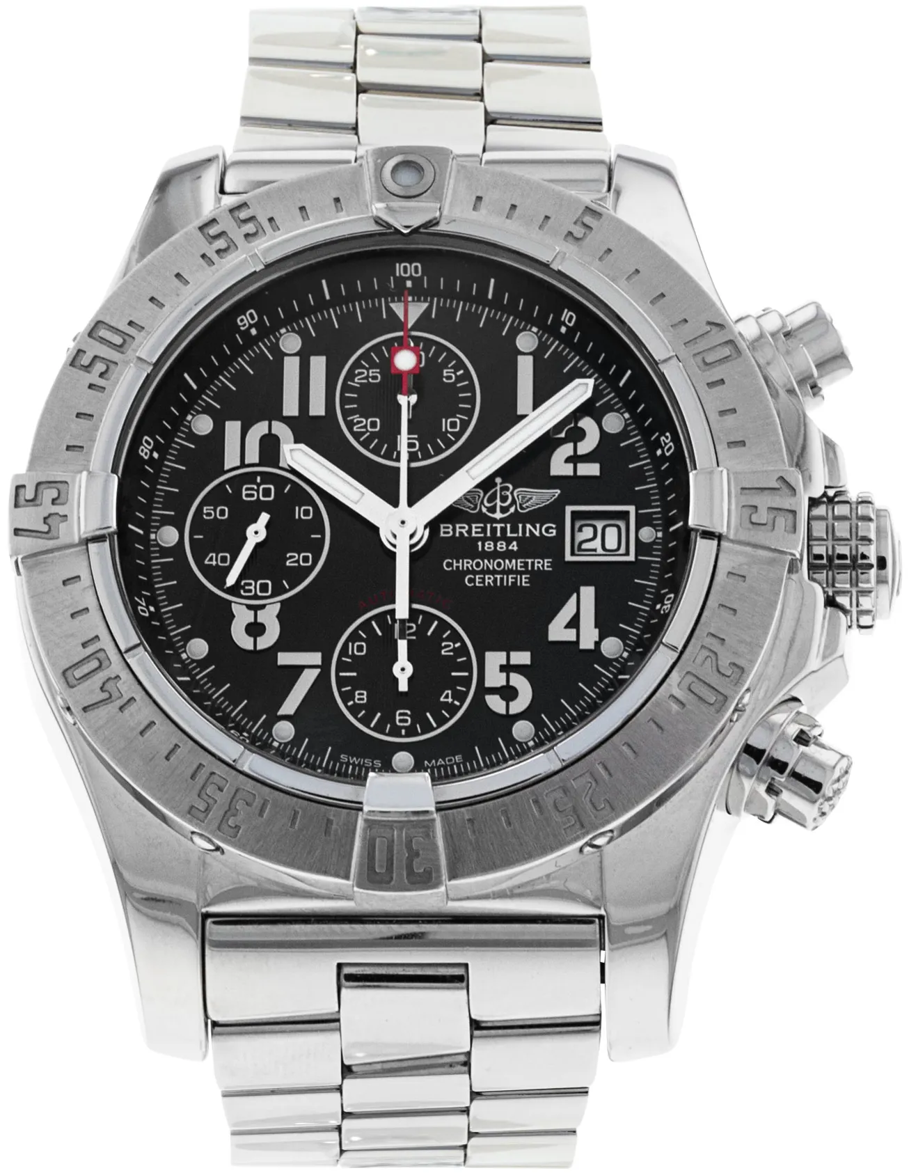 Breitling Avenger A13380 45mm Stainless steel Black Arabic