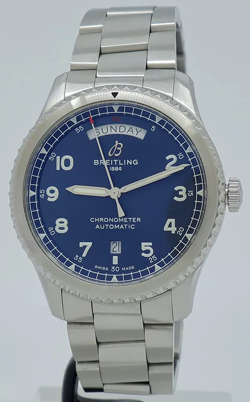 Breitling Aviator 8 A45330 41mm Stainless steel Blue