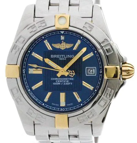 Breitling Galactic B71356 31mm Yellow gold and Stainless steel Blue