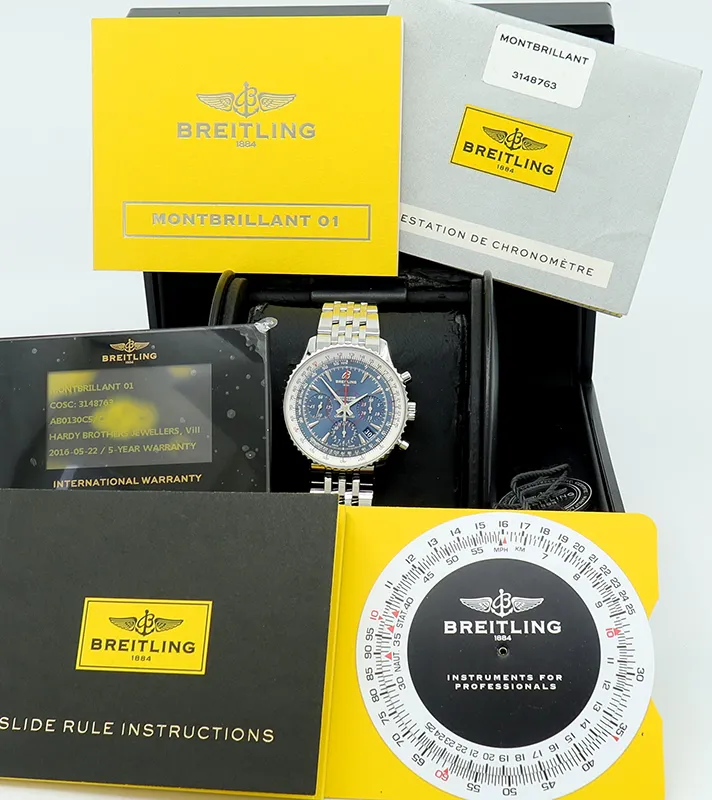 Breitling Montbrillant AB0130 40mm Stainless steel Blue 6