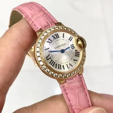 Cartier Ballon Bleu 28mm WE900251 28mm Rose gold Silver 2