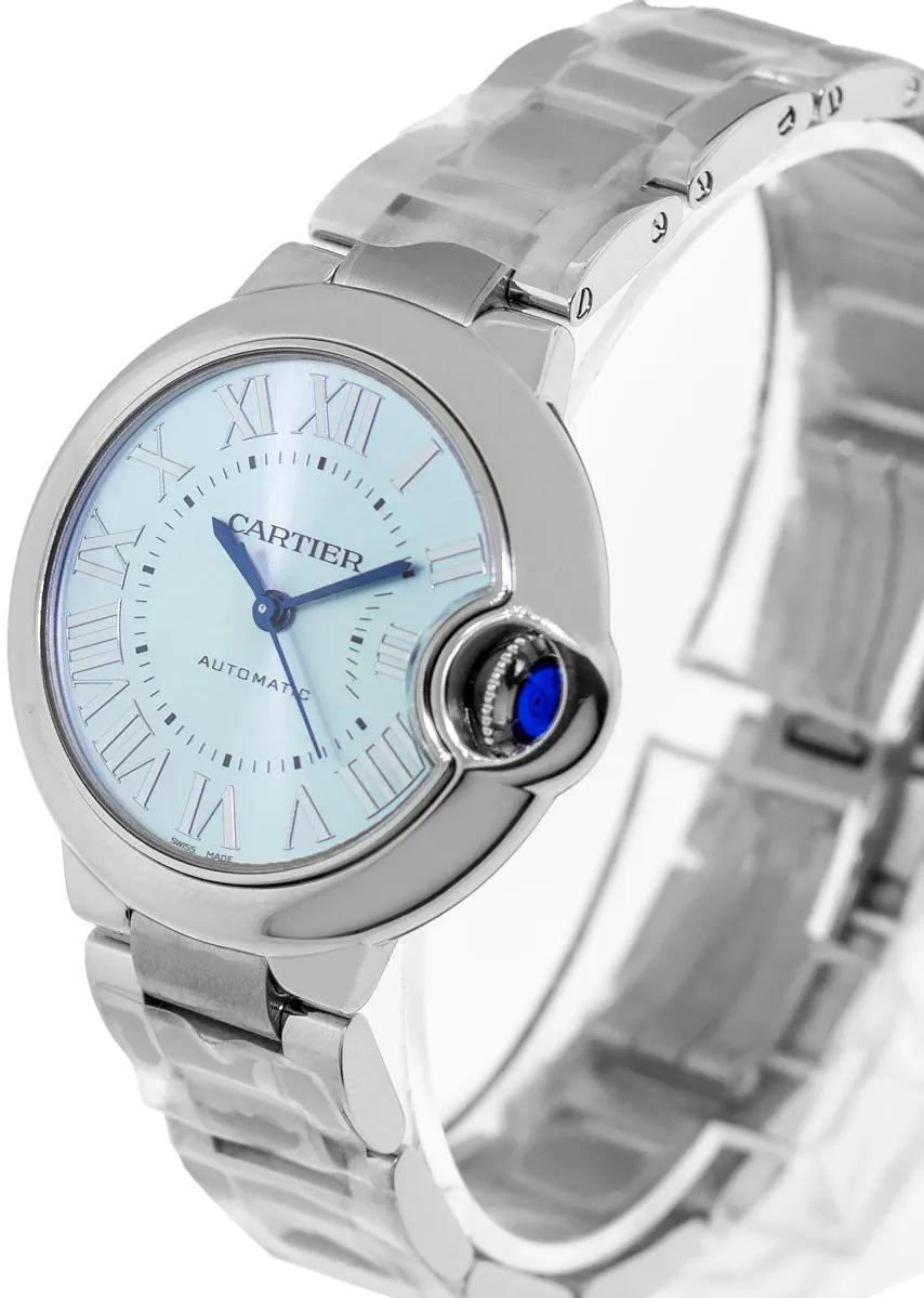 Cartier Ballon Bleu de Cartier WSBB0062 33mm Stainless steel Blue Roman Dial