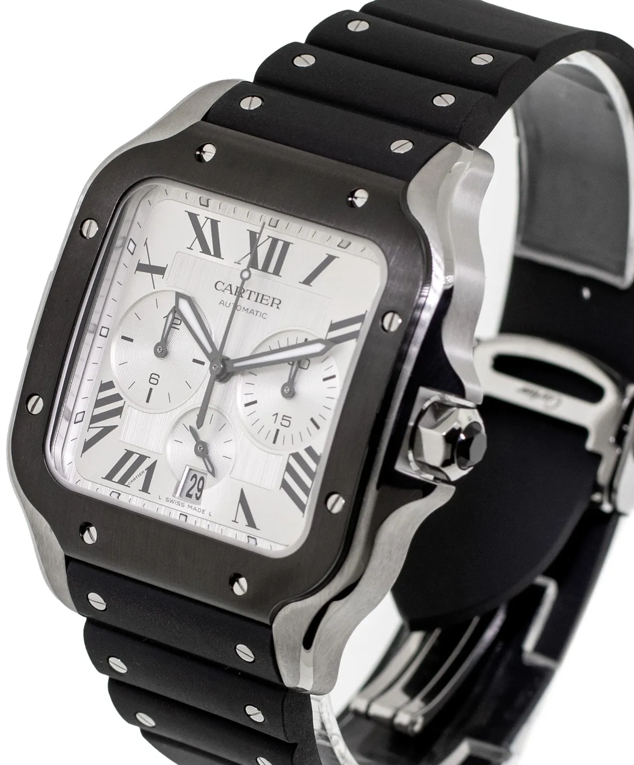 Cartier Santos WSSA0017 43.3mm Stainless steel Silver