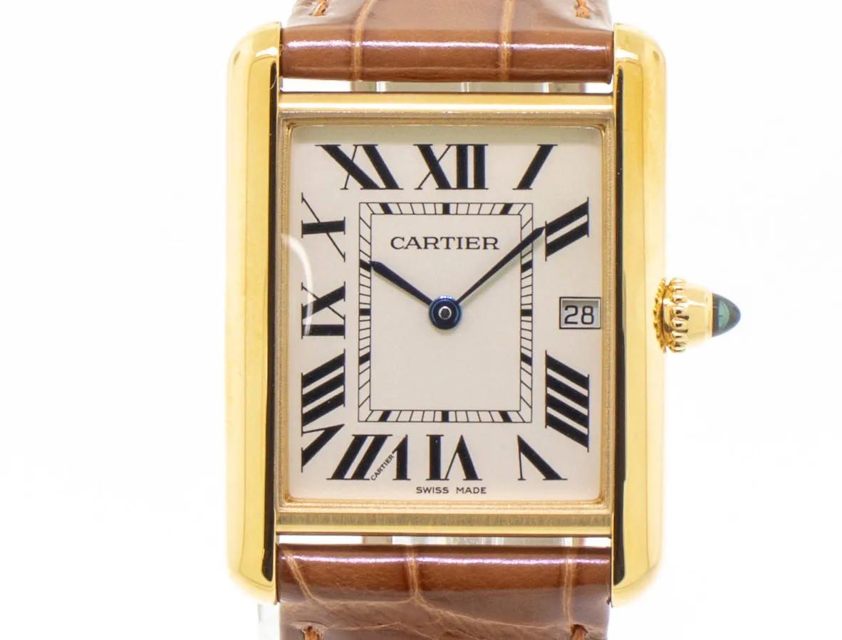 Cartier Tank Louis W1529756 25.5mm Yellow gold and 18k yellow gold White 3