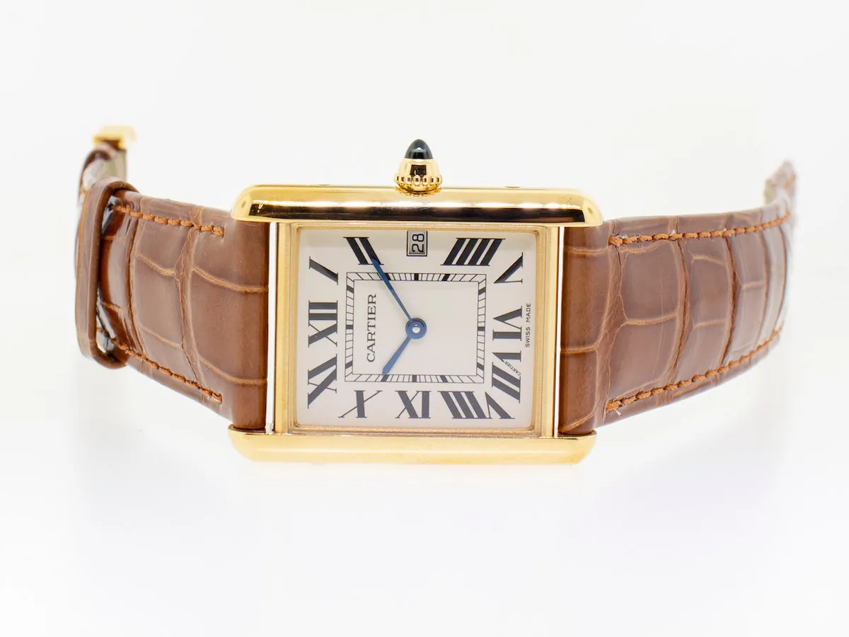 Cartier Tank Louis W1529756 25.5mm Yellow gold and 18k yellow gold White 4