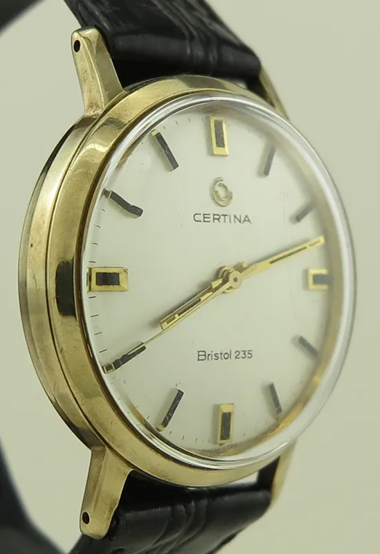 Certina 35mm Yellow gold Silver 2