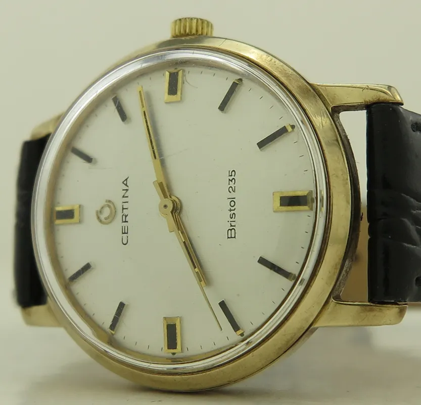 Certina 35mm Yellow gold Silver 3