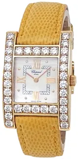 Chopard H Square 136621-0001 18k yellow gold White