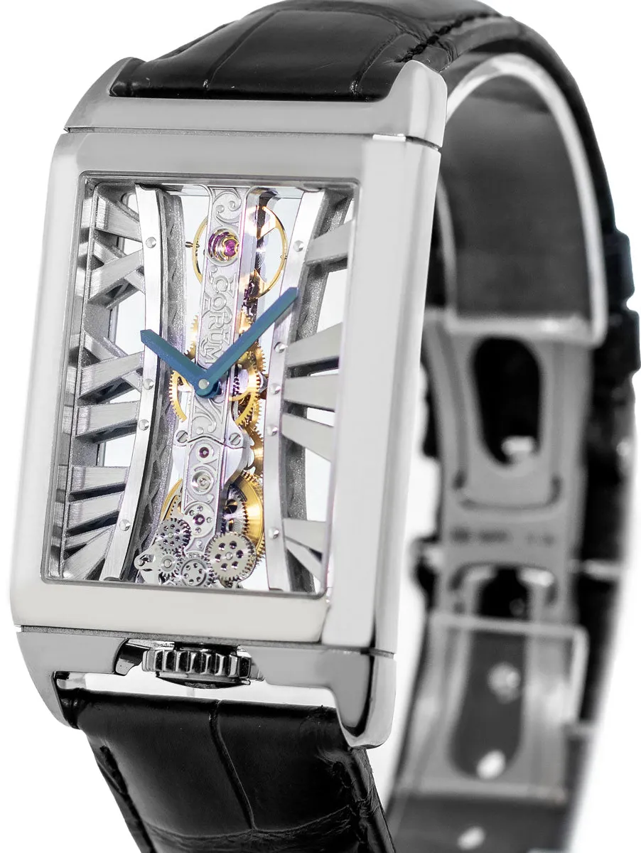 Corum Golden Bridge 113.050.59/0F01MX59G 29.5mm White gold and 18k white gold Skeletonized