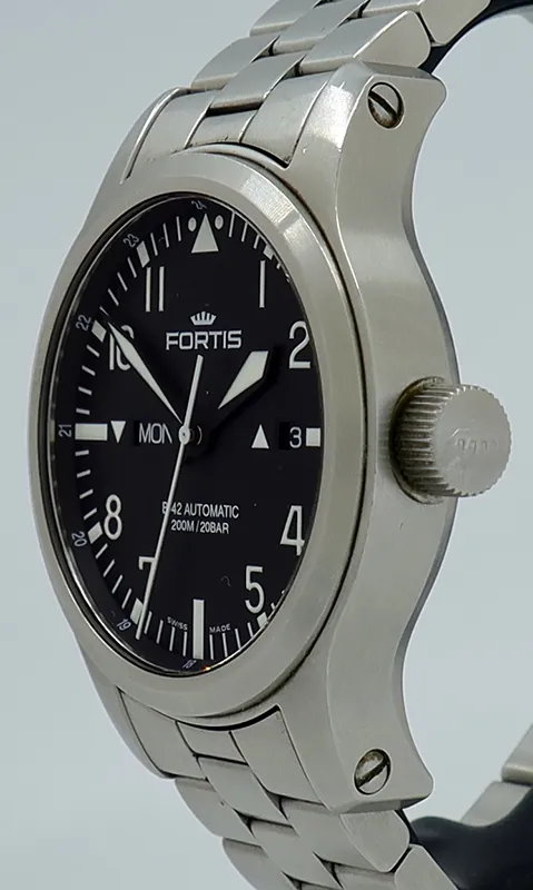 Fortis B-42 Flieger 655.10.11 42mm Stainless steel Black 1