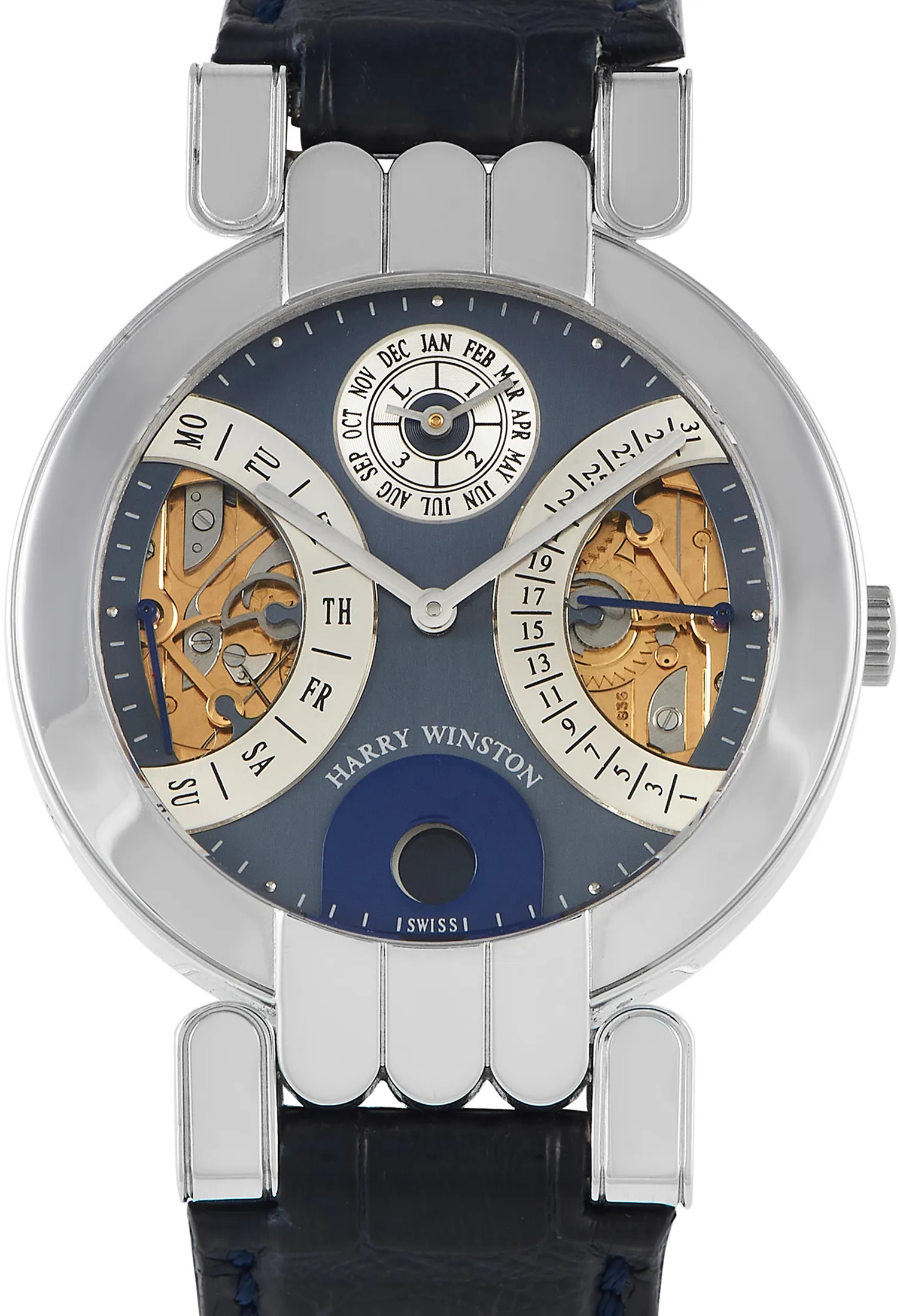 Harry Winston Perpetual Calendar 200/MAPC 37mm Platinum Blue