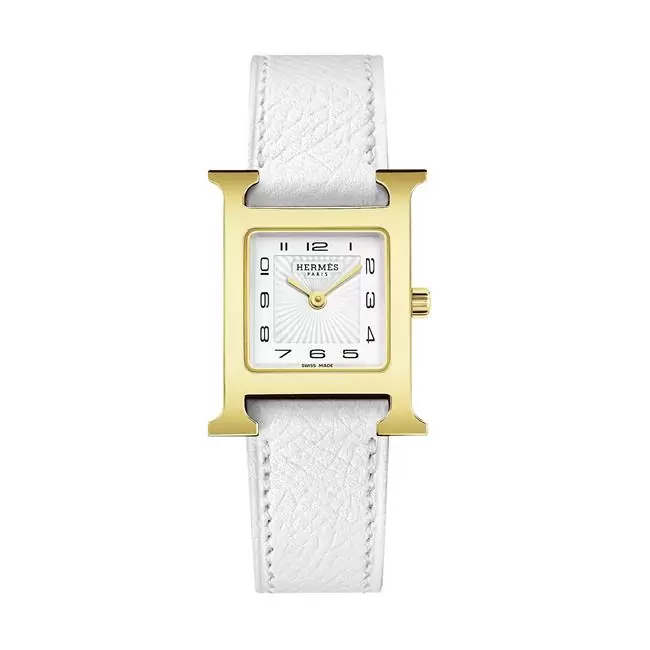 Hermès Heure H 1063949 20mm Gold-plated White