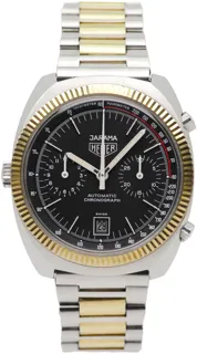 Heuer Montreal 110.245 Yellow gold and Stainless steel Black