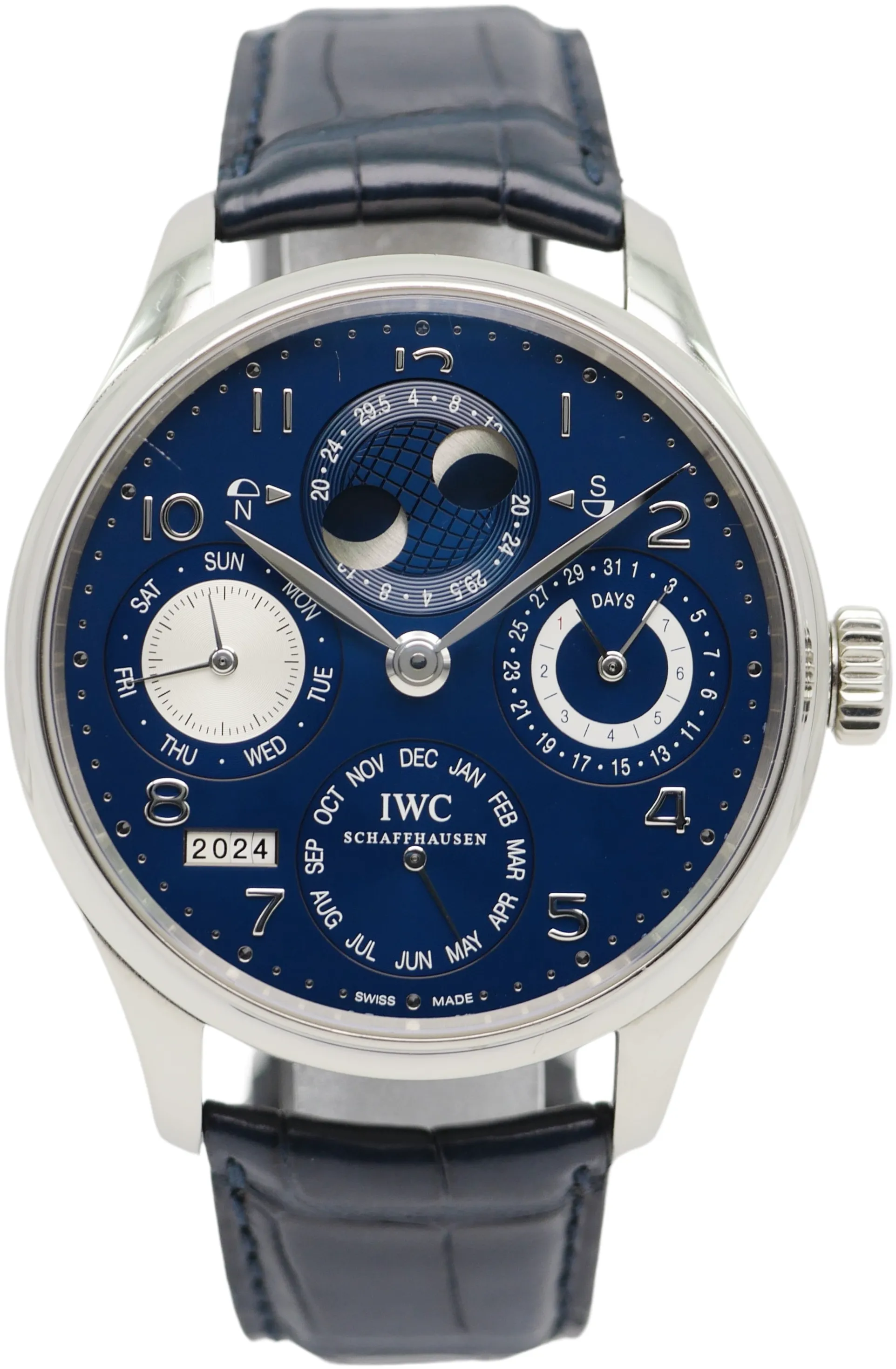 IWC Portugieser IW503203 White gold Blue