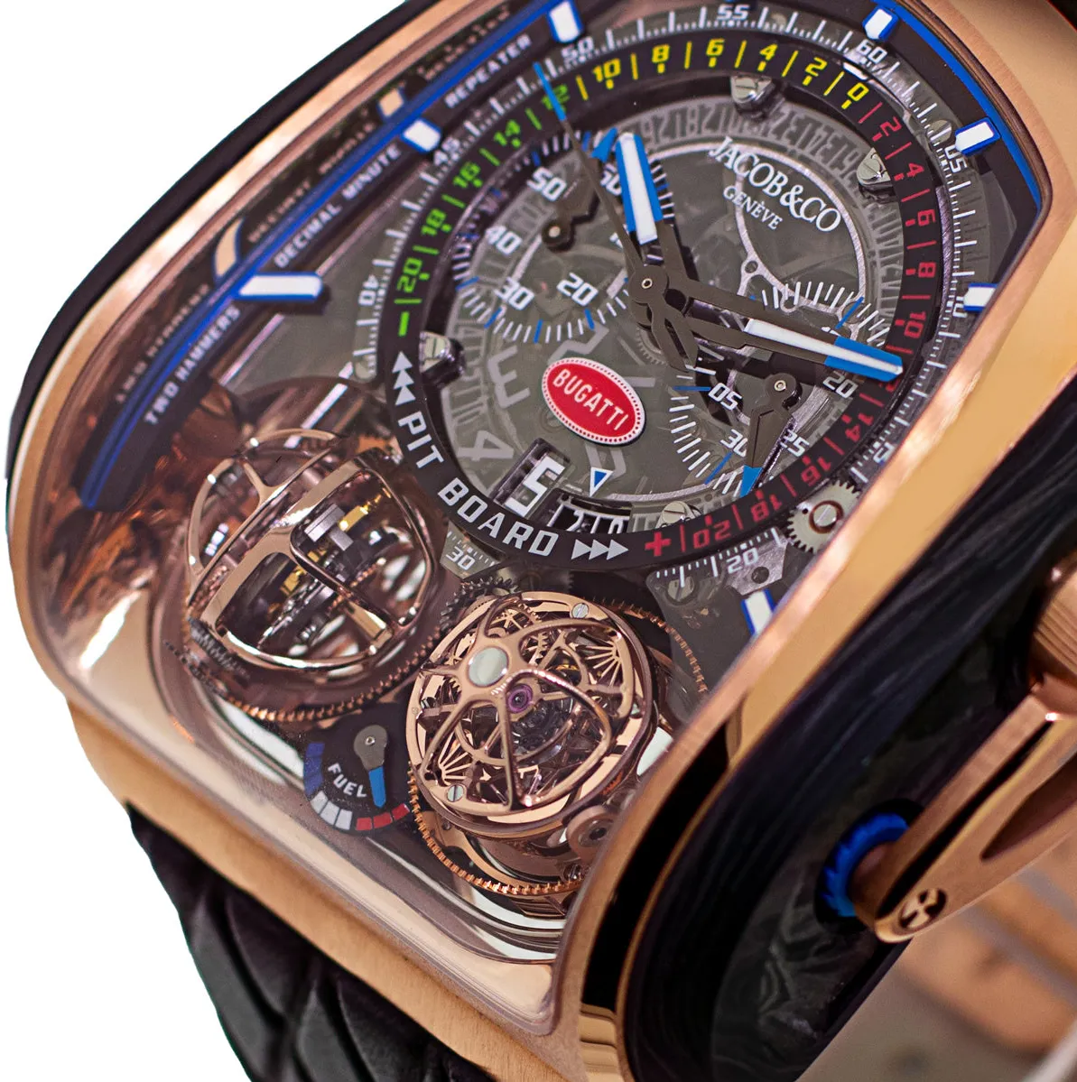 Jacob & Co. Twin Turbo Furious BUGATTI TT200.40.AB.AB.A 57mm Rose gold and 18k rose gold Skeletonized 2