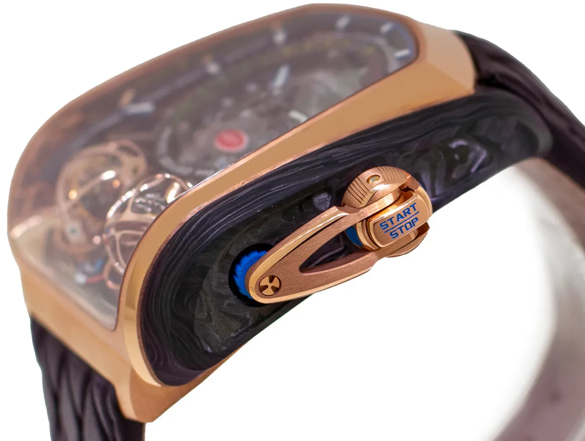 Jacob & Co. Twin Turbo Furious BUGATTI TT200.40.AB.AB.A 57mm Rose gold and 18k rose gold Skeletonized 3