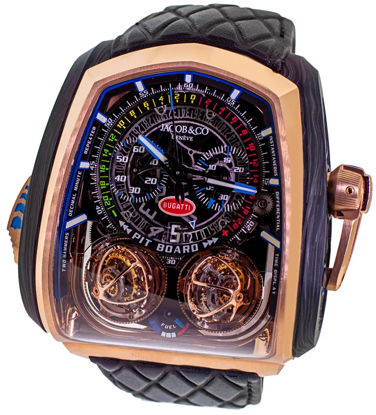 Jacob & Co. Twin Turbo Furious BUGATTI TT200.40.AB.AB.A 57mm Rose gold and 18k rose gold Skeletonized 7