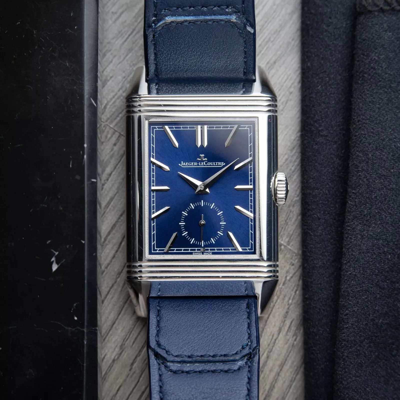 Jaeger-LeCoultre Reverso Tribute 3988482 28.3mm Stainless steel Blue