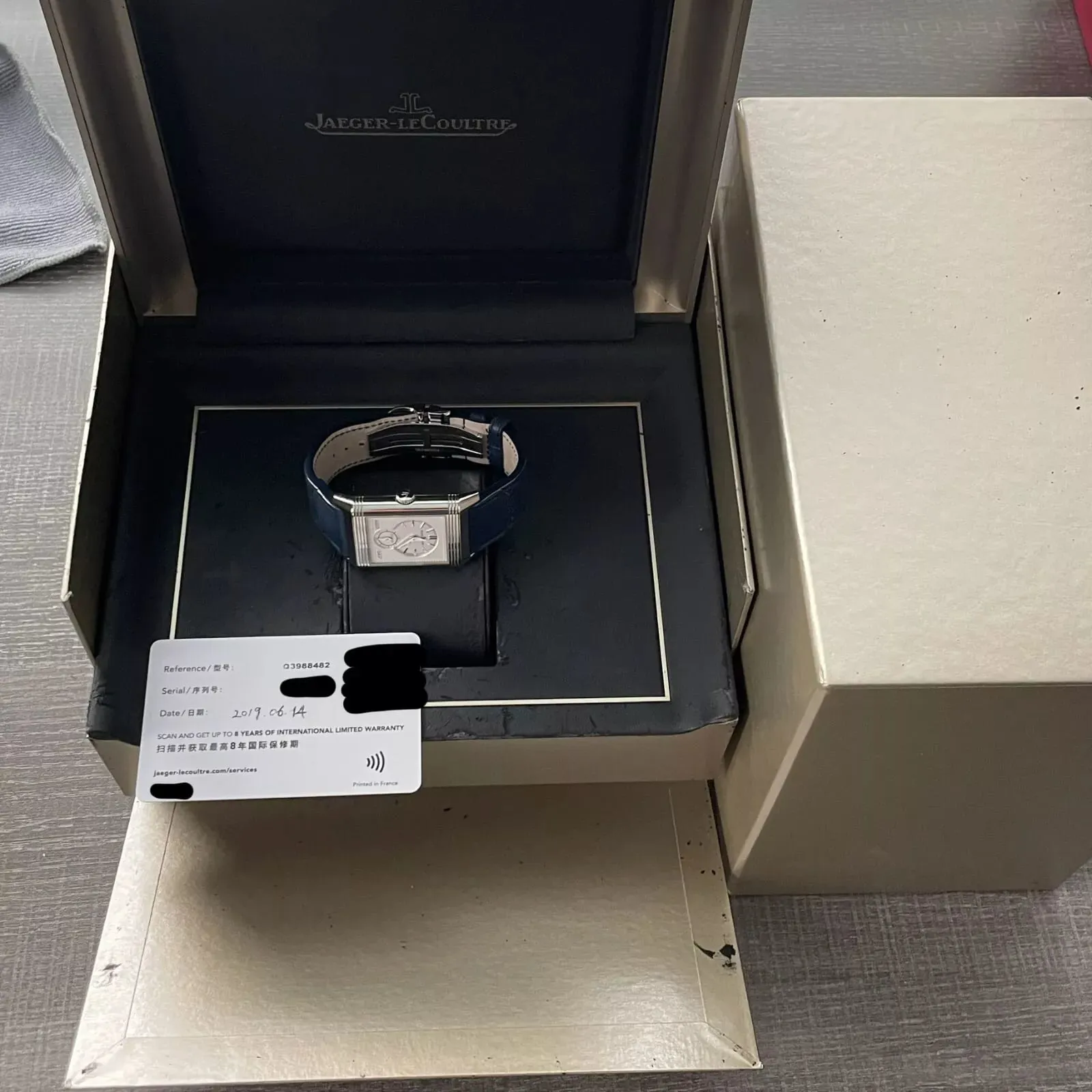 Jaeger-LeCoultre Reverso Tribute 3988482 28.3mm Stainless steel Blue 7