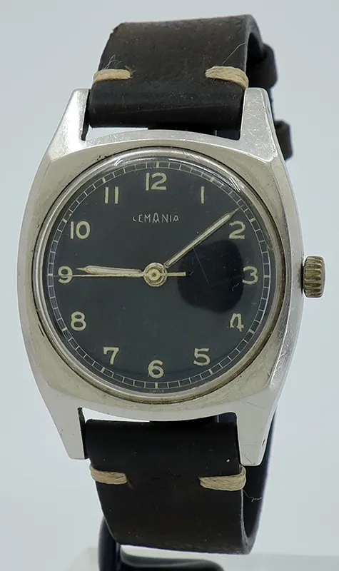 Lemania Czech Military Majetek Vojenské Správy 261 38mm Stainless steel Black