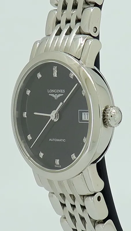 Longines Elegant L4.309.4.57.6 25.5mm Stainless steel Black 1