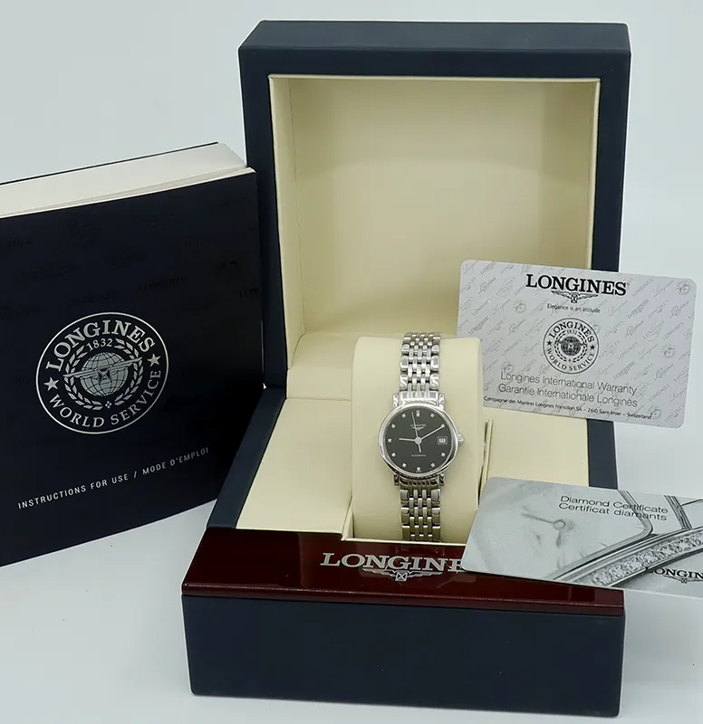 Longines Elegant L4.309.4.57.6 25.5mm Stainless steel Black 6