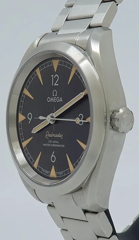 Omega Railmaster 220.10.40.20.01.001 40mm Stainless steel Black 1