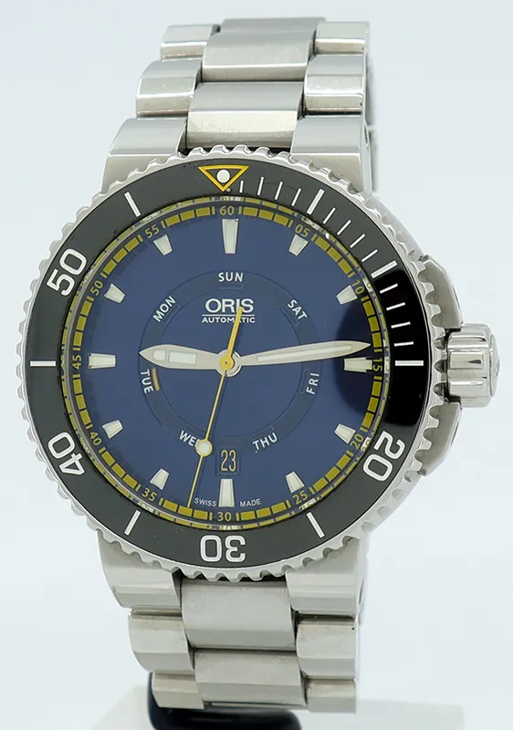 Oris Aquis 01 735 7673 4185-Set MB 46mm Stainless steel Blue