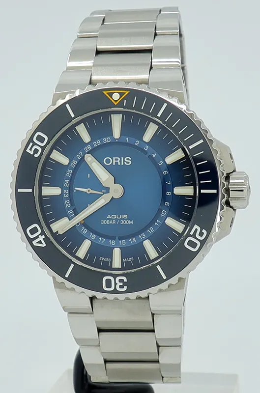 Oris Aquis 01 743 7734 4185-Set 43.5mm Stainless steel Blue