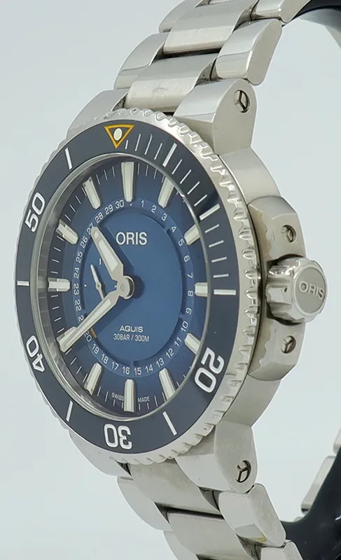 Oris Aquis 01 743 7734 4185-Set 43.5mm Stainless steel Blue 1