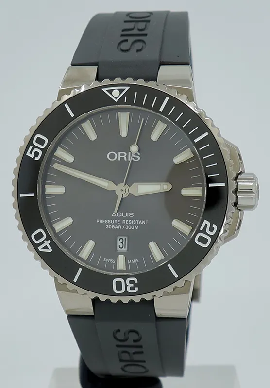 Oris Aquis Titanium Date 01 733 7730 7153-07 4 24 63TEB 43.5mm Titanium Gray