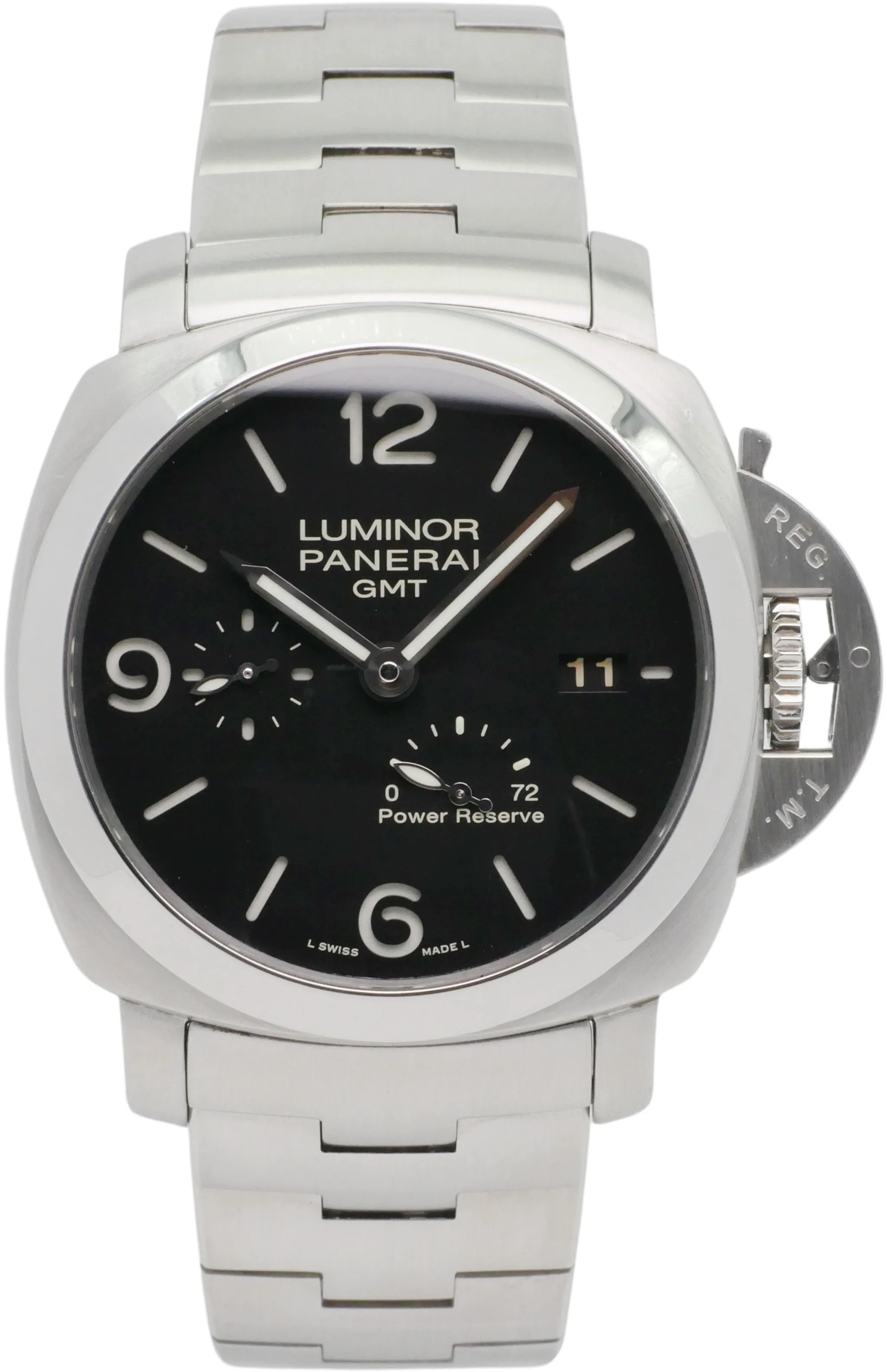 Panerai Luminor 1950 3 Days GMT Power  PAM 00347 Stainless steel Black