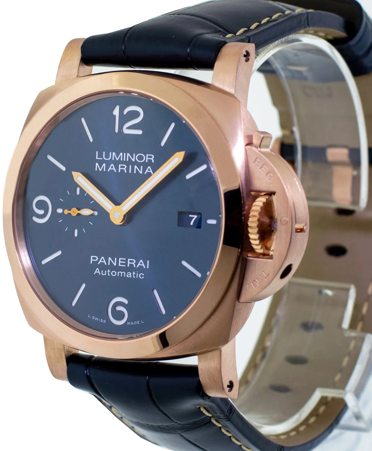 Panerai Luminor Marina PAM 01112 44mm Rose gold and 18k rose gold Blue