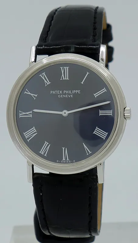 Patek Philippe Calatrava 3591G 33mm White gold and 18k white gold Blue and Gray