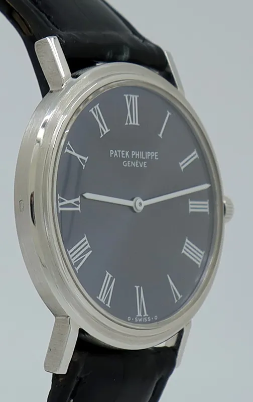 Patek Philippe Calatrava 3591G 33mm White gold and 18k white gold Blue and Gray 2