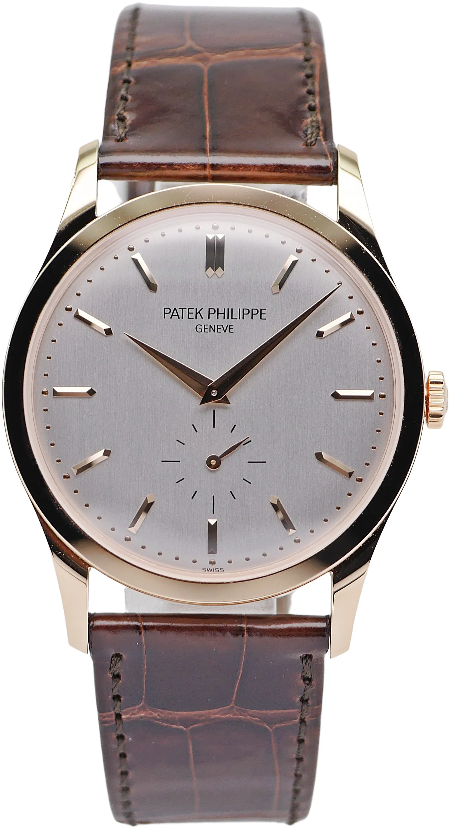 Patek Philippe Calatrava 5196R-001 Rose gold Silver