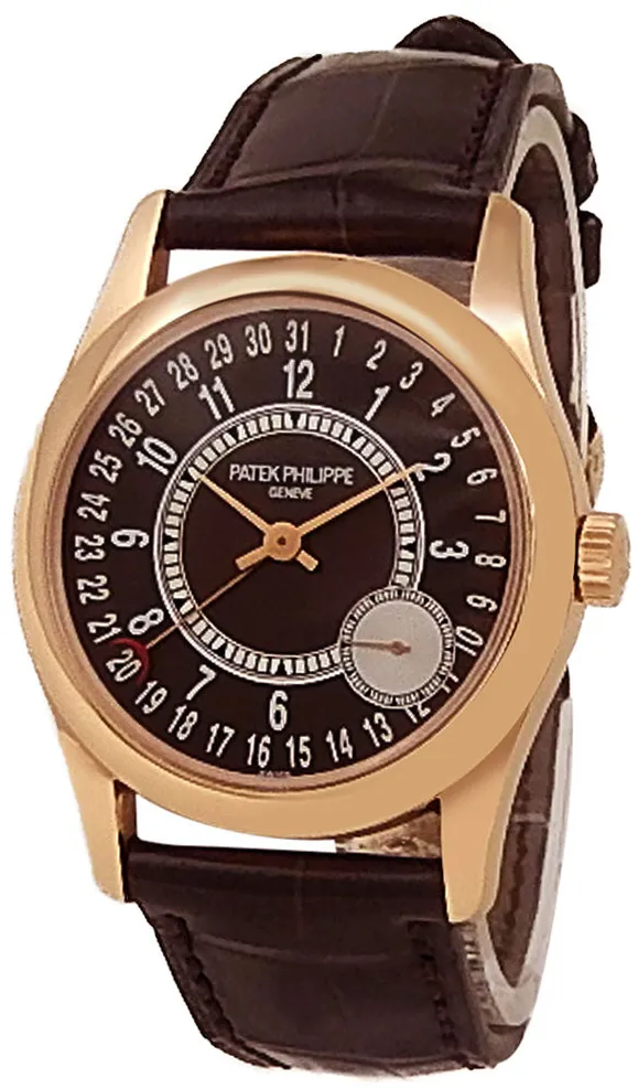 Patek Philippe Calatrava 6000R-001 37mm Rose gold and 18k rose gold Brown