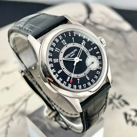 Patek Philippe Calatrava 6006G-001 39mm White gold Black 2