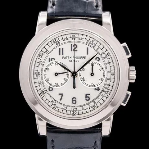 Patek Philippe Chronograph 5070 G 42mm White gold Silver