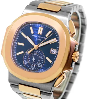 Patek Philippe Nautilus 5980/1AR Stainless steel and 18k rose gold Blue Index Dial